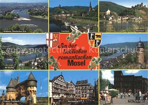 Postkarte Carte Postale Mosel Region Deutsches Eck Beilstein Traben