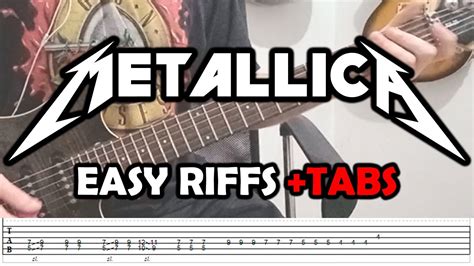 Easy Metallica Riffs Guitar Lesson For Beginners Tabs Youtube