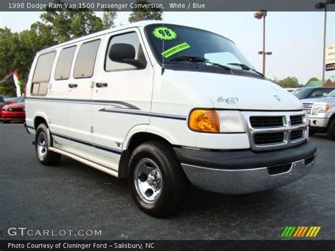 White 1998 Dodge Ram Van 1500 Passenger Conversion Blue Interior Vehicle