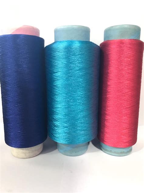 Twisted Dyed Color Bright Polyester Reliance Yarn For Textile