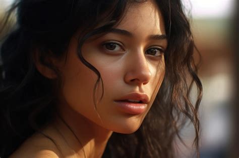 Premium AI Image Portrait Of Beautiful Latina Girl