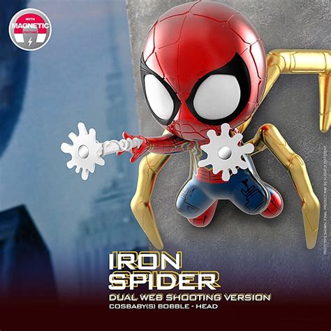 Hot Toys Iron Spider Dual Web Shooting Version Cosbaby S Bobble Head