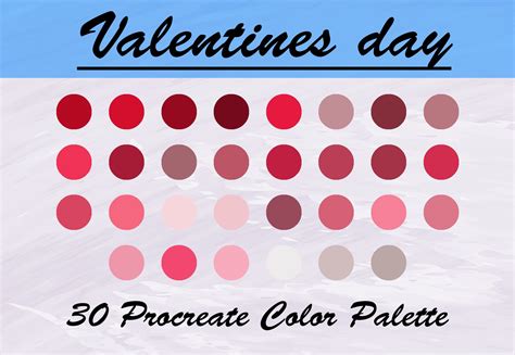 Valentines Day Color Palette For Tablet Graphic By Tivecreate