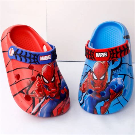 Chinelos Infantis Do Homem Aranha Da Disney Buraco Antiderrapante