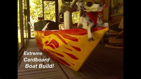 Extreme Cardboard Boat Build How To Make A Cardboard Boat Youtube