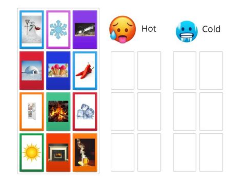 Hot And Cold Sorting Activity Group Sort