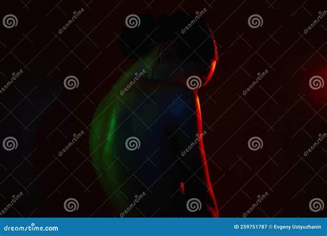 Nude Woman In Colorful Bright Lights Stock Image Image Of Seductive Portrait 259751787