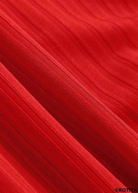 Rotita Tie Square Neck Red Bikini Set