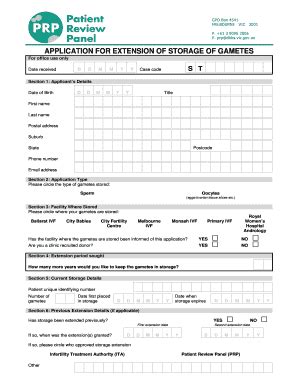 Fillable Online Health Vic Gov Application For Extension Of