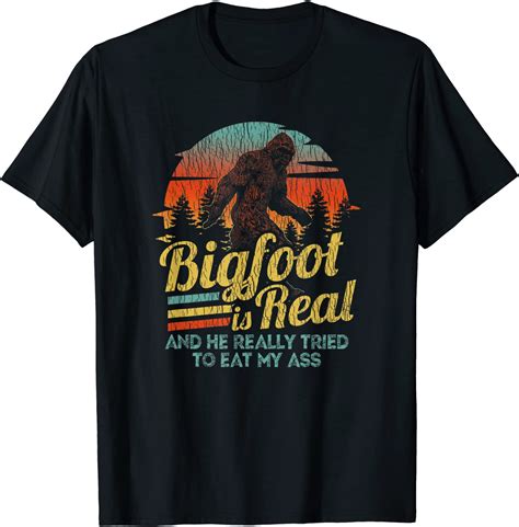Amazon Funny Bigfoot Tried To Eat My Ass T Shirt Clothing Shoes Jewelry