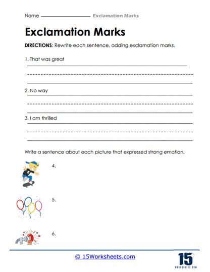 Exclamations Worksheets - 15 Worksheets.com - Worksheets Library