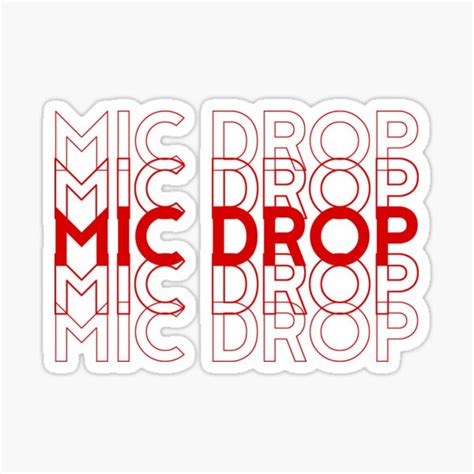 Bts Mic Drop Sticker For Sale By Ladycyprus Redbubble