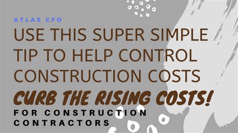 how to control costs on a construction site