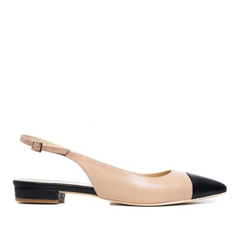 Nude Alice Slingback Flats Ginissima Wolf Badger