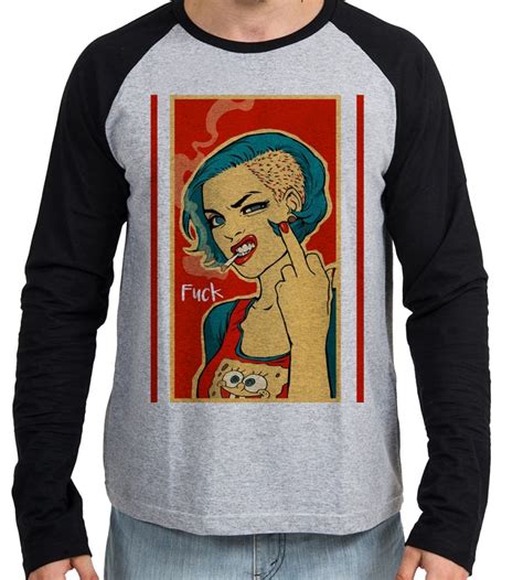 Emporio Dutra Camiseta Manga Longa Fuck Woman