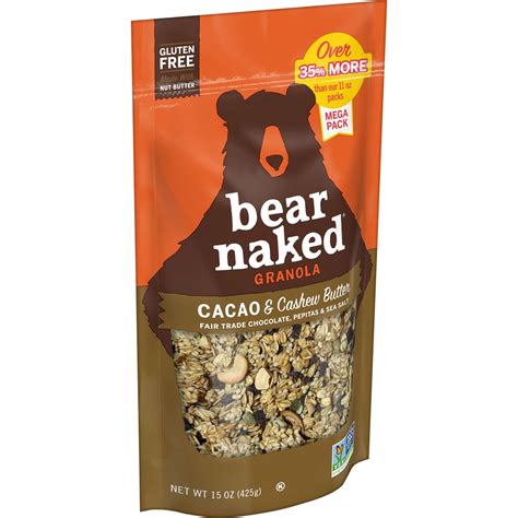 Bear Naked Cacao And Cashew Butter Granola Cereal Oz Walmart