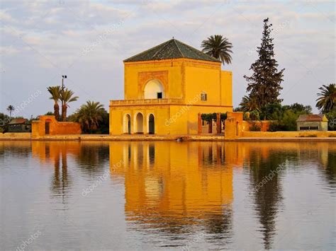 menara gardens  marrakech morocco stock photo  karkozphoto