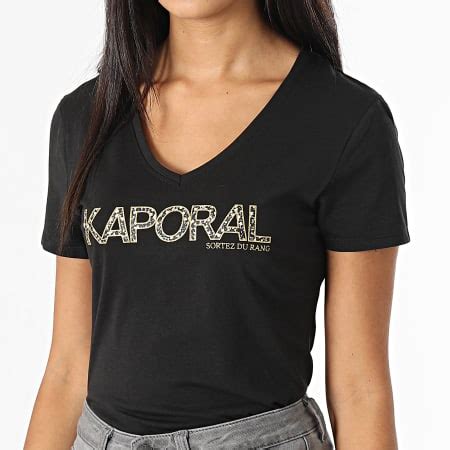 Kaporal Tee Shirt Femme Frank Noir LaBoutiqueOfficielle