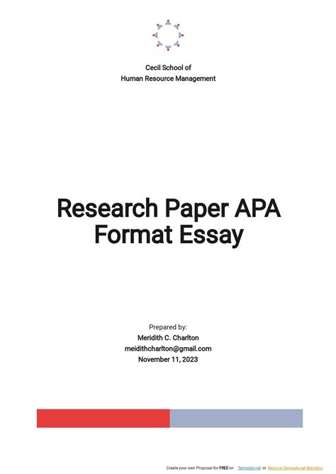 Research Paper APA Format Essay Template in Word, Google Docs, Pages ...