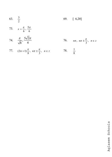 Cbse Notes Class 11 Maths Trigonometric Functions