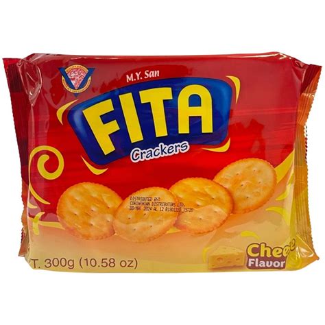 M Y San Fita Crackers Cheese Flavor 10 Packs 300 G Sukli Filipino Grocery Online Usa