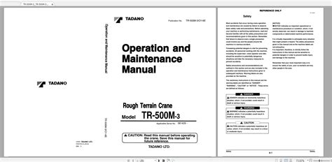 Tadano Rough Terrain Crane Tr 500m 3tr 500m 3 00101 Operation