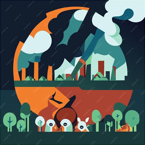 Premium Vector | Facing extinction in art dying wildlife amidst