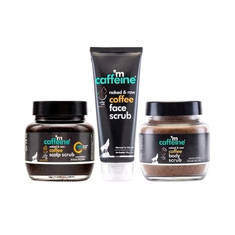Buy Mcaffeine Naked Raw Coffee Body Scrub Coffee Face Scrub And Coffee Scalp Scrub Pcs