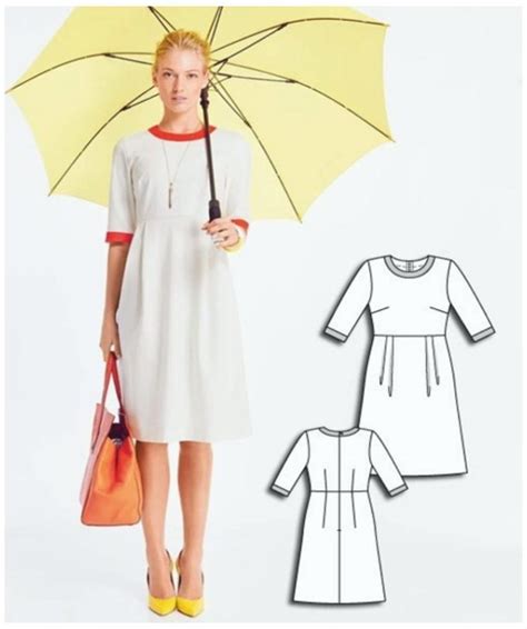 Скачать выкройку Женское прямое платье (36-44 европейские) №97280 в PDF ...