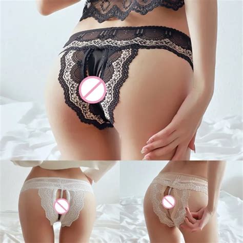 SOUS VÊTEMENTS SEXY EN dentelle culotte sans entrejambe slips lingerie basse ha EUR