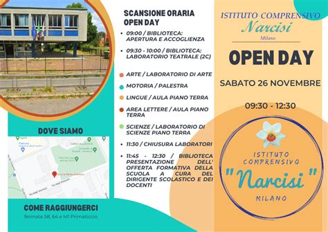 Open Day Scuola Secondaria Anemoni Brochure Genitori Scuola