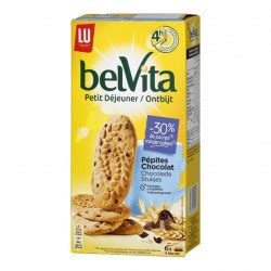 LU BelVita Petit Déjeuner Pépites Chocolat 30 de Sucres 300g lot de