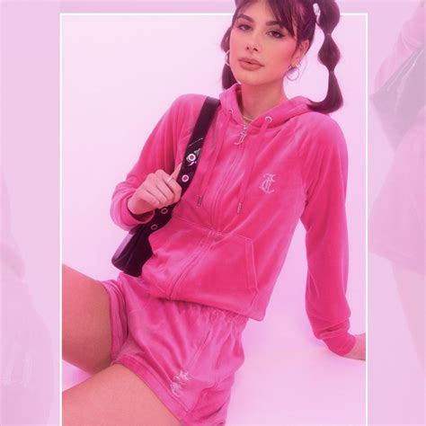 Juicy Couture Hot Pink Velour Set Both In Great Depop