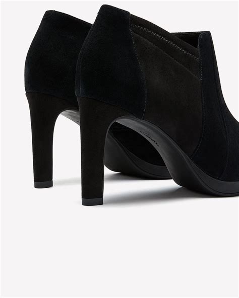Wide Width Ambyr Hope Black Suede Heeled Booties Clarks Penningtons
