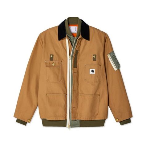 Sacai Carhartt Wip Canvas Ma Detroit Jacket Beige M