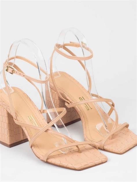 Sand Lia Santa Lolla Nude Croco Salto Grosso Sand Lia Feminina Santa Lolla Usado Enjoei