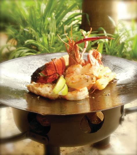 Seafood parillada with spiny lobster, langoustines and shrimp congrio ~ fish from Puntarenas ...