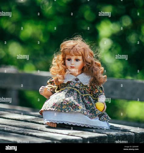 Amazing Realistic Vintage Porcelain Doll Toy With Brown Eyes