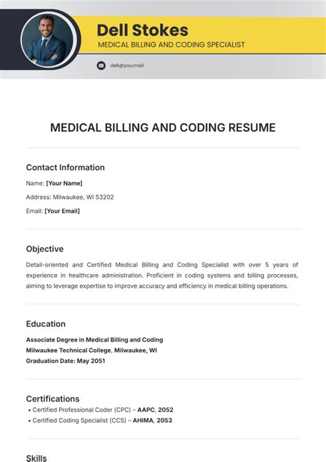 Resume For Medical Billing And Coding Medical Billing Resume,