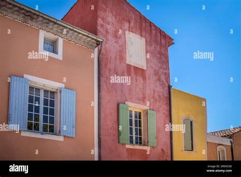 Geography Travel France Provence Roussillon Ochre Coloured Houses