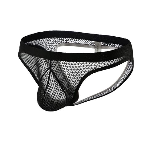 Yaoyar Men S Sexy Panties Jockstrap Breathable Underwear Mesh Jock Strap Bikini Briefs Pouch See