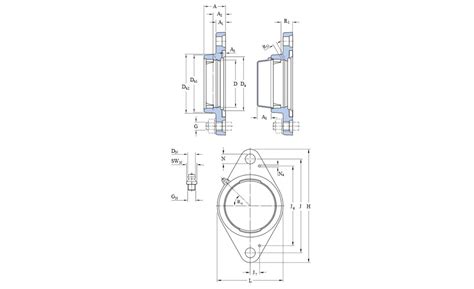 Skf Zweiloch Flanschlagergehäuse Grauguss Oval Typ Fytb Fytj