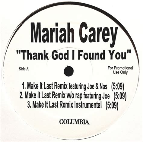 Mariah Carey - Thank God I Found You (Remixes) (2000, Vinyl) | Discogs