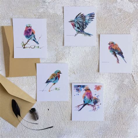 Watercolor Birds Note Cards Boxed Cards Stationery 5