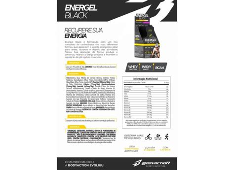 ENERGEL BLACK CX C 10 SACHES Body Action o Melhor Preço é no Zoom