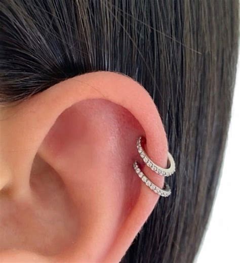 G G Conch Piercing Conch Earring Hoop Earring Helix Hoop Etsy