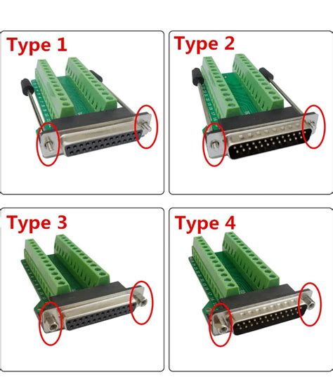 For D Sub Db Male Pin Plug Breakout Pcb Board Row Terminals