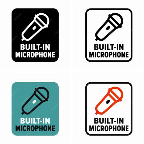 Premium Vector | Built-in microphone inline device embedded feature