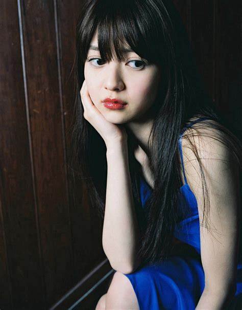 Special Pic Magazine Rina Aizawa Serious Face In Blue Dress