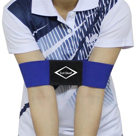 Scott Edward Pro Golf Swing Arm Band Training Aid For Golf Beginners Blue On Sale